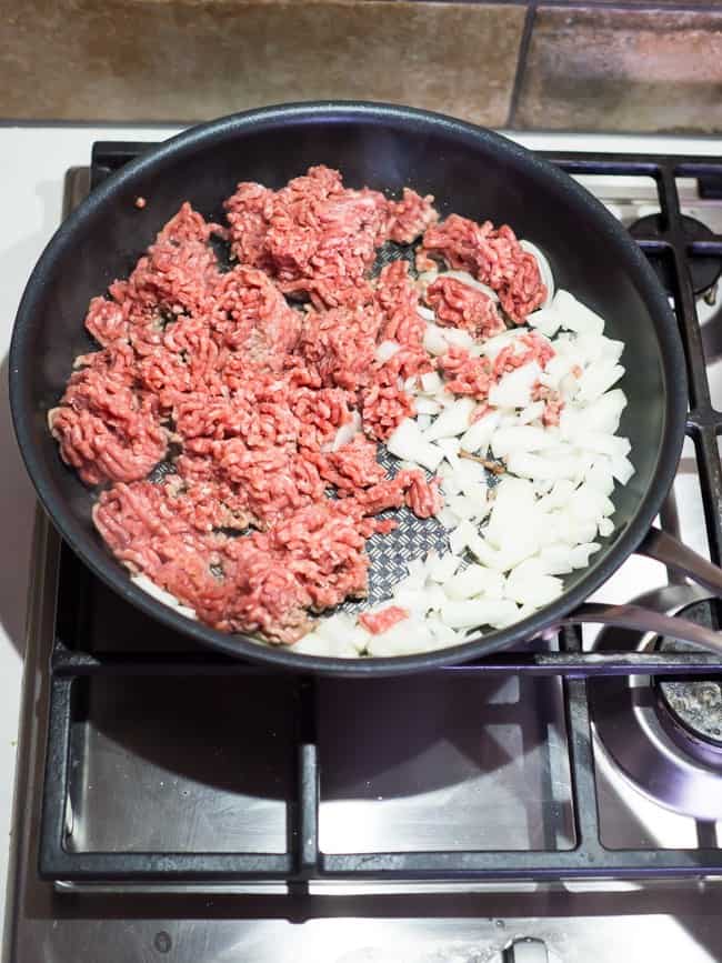 cooking ground beef