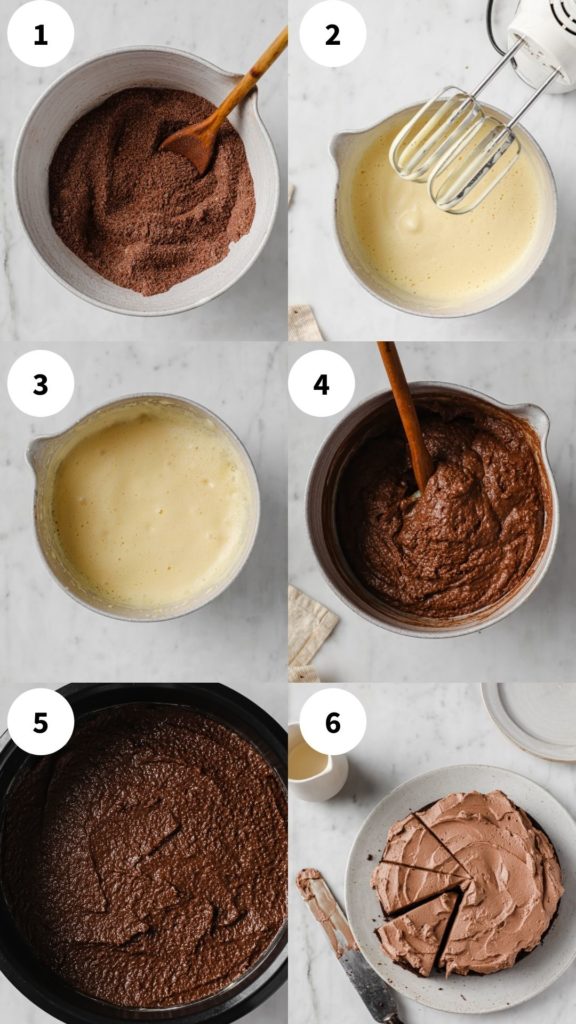 keto chocolate cake process