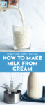 how to make milk from cream